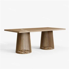 Table à manger ronde en bois 8 siège